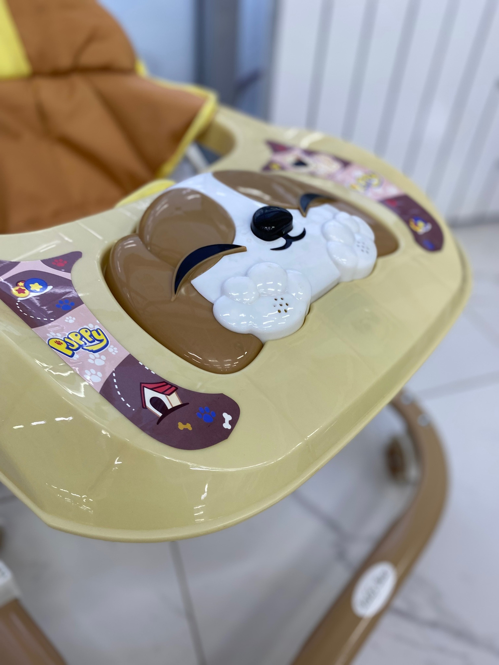 Ходунки SBL 5401 U (Teddy Bear), бежевый (силиконовые колеса)