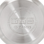 Ковш нерж, 1.9 л, крышка стекло, металл ручка, индукц, Daniks, Классика, SD-16S