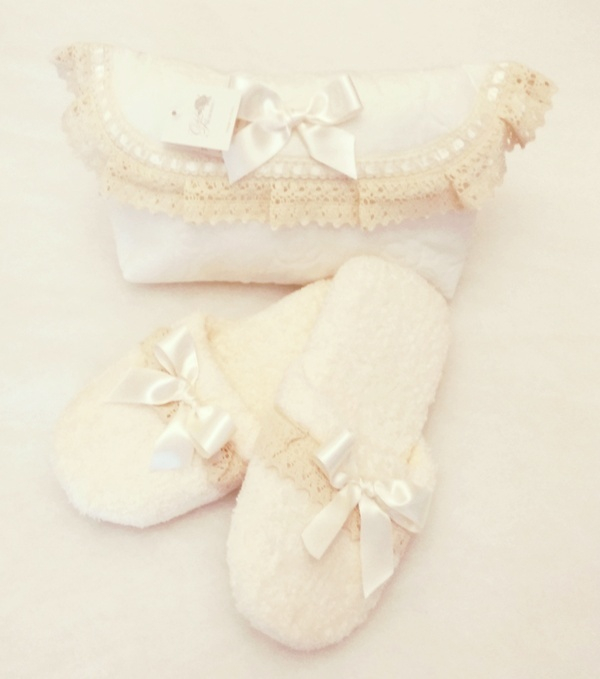 Домашние тапочки и сумочка Old Florence Ромбетти бежевые