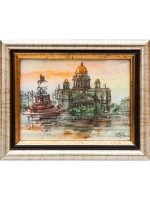 Картина акварелью "Виды СПб" Лопухова