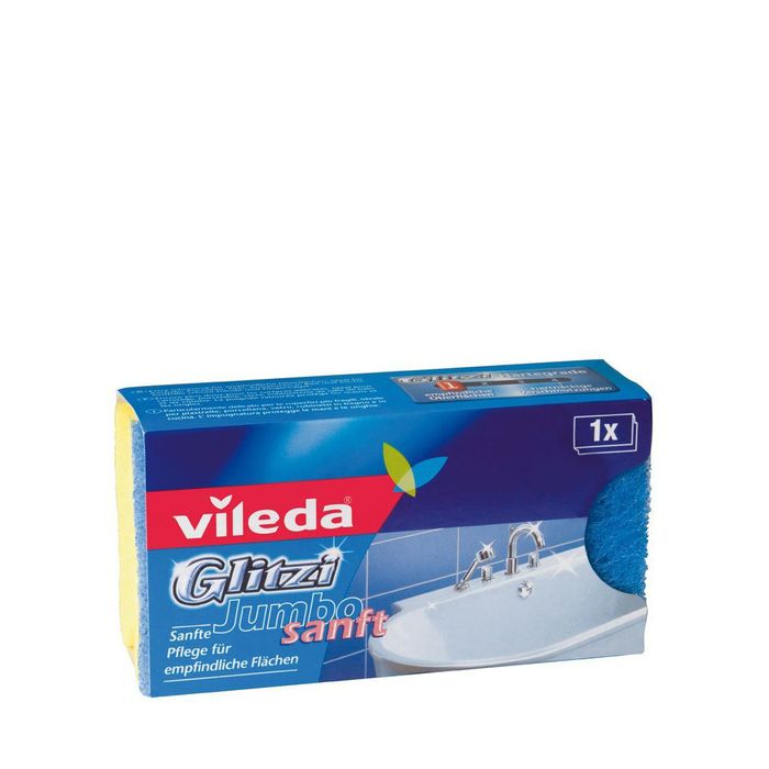 Губка для ванной Vileda Glitzi Jumbo, желтый/синий