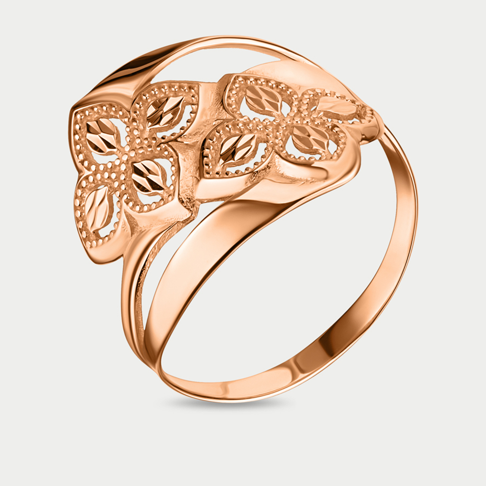 Кольцо женское из розового золота 585 пробы без вставки (арт. 01-10010-2254)