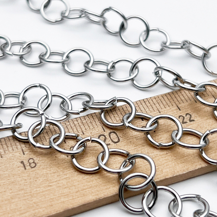 Цепочка, сталь, размер звена около 8,8 мм, цена за 50 см