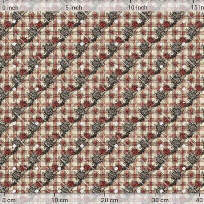 Гранж кантри клетка с розами и кружевом by Catmancer 1200 DPI