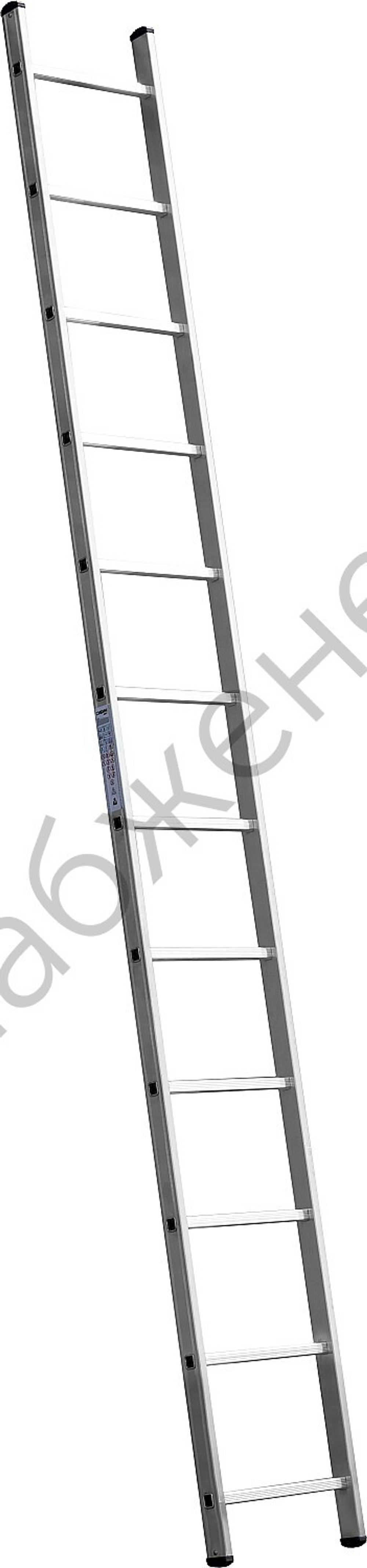 СИБИН 12 ступеней, высота 335 см, односекционная, алюминиевая, приставная лестница (38834-12)