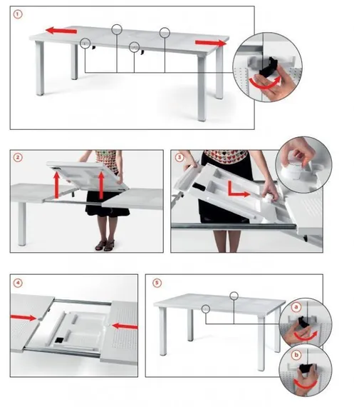 Стол раздвижной Levante 160-220х100 см, белый