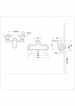 Смеситель для душа Bravat Alfa