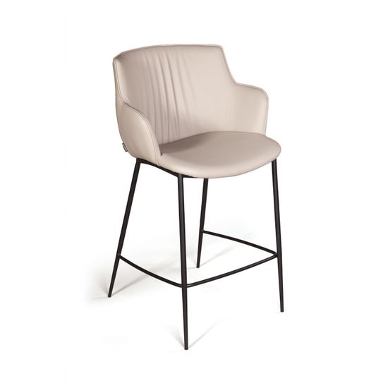 Стул полубарный Sofia, экокожа soft-touch, серый