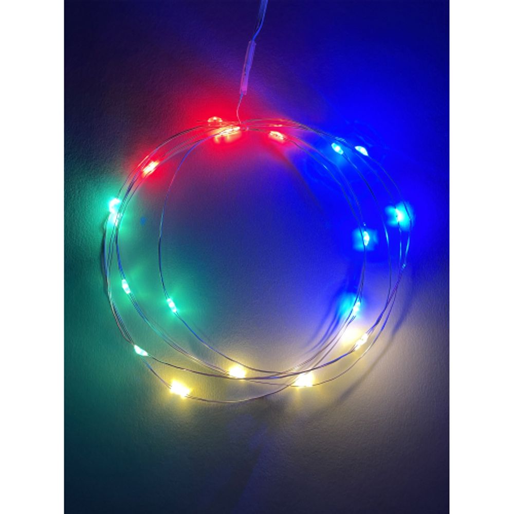 ENIN-2M ЭРА Гирлянда LED Нить 2 м мультиколор, АА, IP20 | Гирлянды