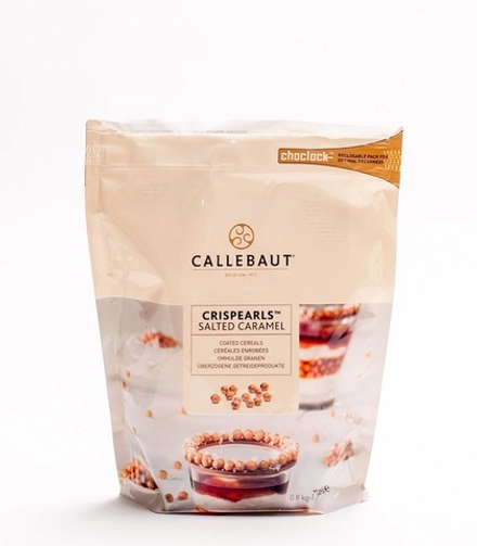 Шоколадные жемчужины Crispearls карамельные с солью, Callebaut, 50 гр