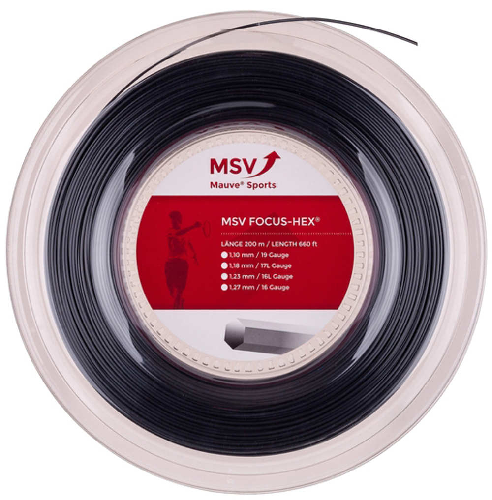 Теннисные струны MSV Focus Hex (200 m) - черный