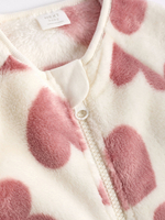 Комбинезон флисовый для малышей Next K79-436, Молочный, Розовый