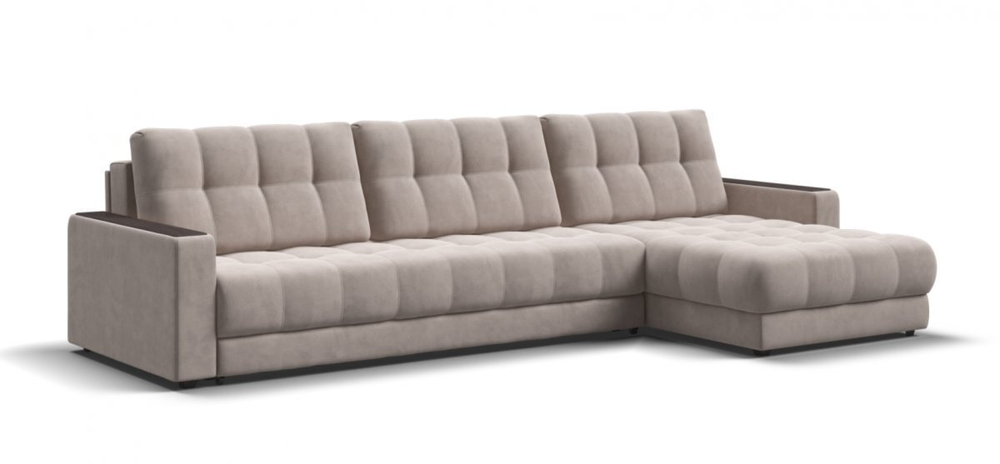 Угловой диван Босс Макс Велюр Монолит латте