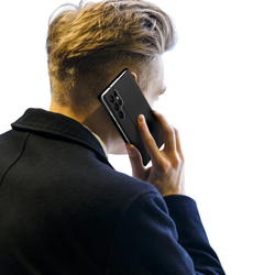 Чехол книжка из PU кожи черного цвета от Dux Ducis для Samsung Galaxy S23 Ultra, серия Skin Pro Series Case