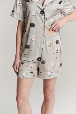 Шелковые шорты с кантом - овечки