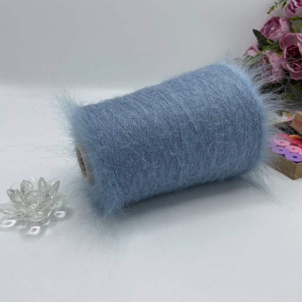 Пряжа для вязания кид мохер на бобине