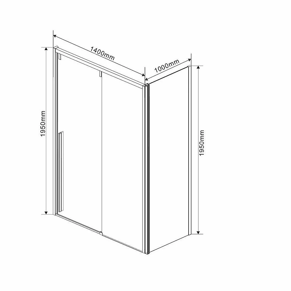 Душевой уголок Vincea Lugano VSR-1L1014CL-1 100x140 стекло прозрачное/профиль хром