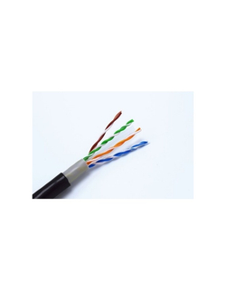 5bites Кабель US5505-305CPE витая пара UTP/SOLID/5E/24AWG/COPPER/PVC+PE/BLACK/OUTDOOR/DRUM/305M