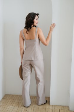 Удлиненный топ-корсаж из вискозы