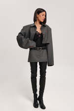 Юбка-баска в полоску