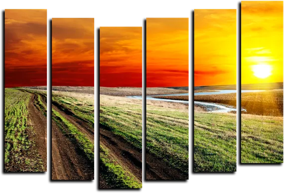 Модульная картина "Иллюзия неба"