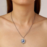 Колье Dyrberg Kern CLAUDIA SS LIGHT BLUE / CRYSTAL 420045 S/BL