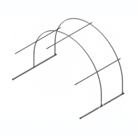 Удлинение для  арочной теплицы - (Ш) 2,04 м х  (В) 2 м. Шаг дуги 1,0 м. Профтруба - 20 х 20 мм