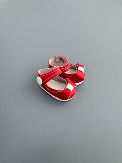 Красные туфли с застежкой на кнопке для куклы Paola Reina 32-34 см