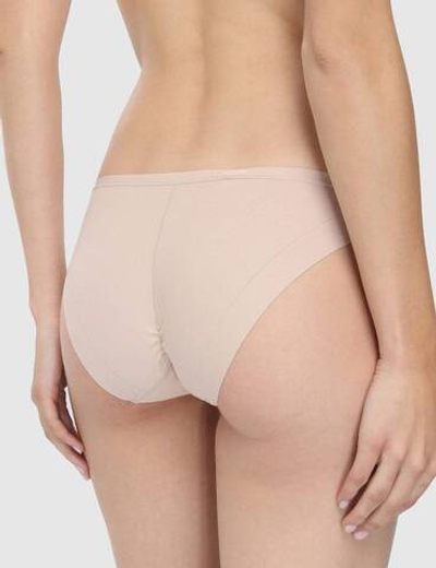 Трусики-слипы с заниженной линией талии Cotton Band (Размер: M) (Цвет: телесный)
