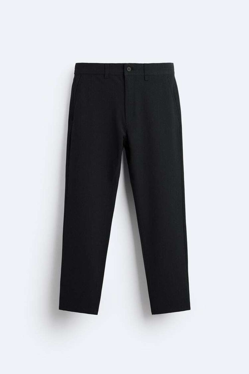 ZARA БРЮКИ КОМФОРТНОЙ ПОСАДКИ ИЗ РЕЛЬЕФНОЙ ТКАНИ, СИНИЙ