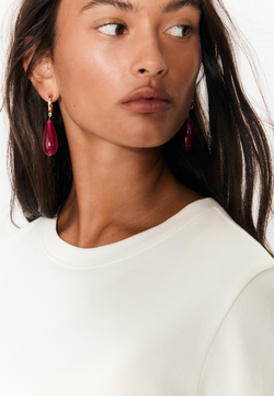 STRADIVARIUS Серьги-слезинки, бургунди