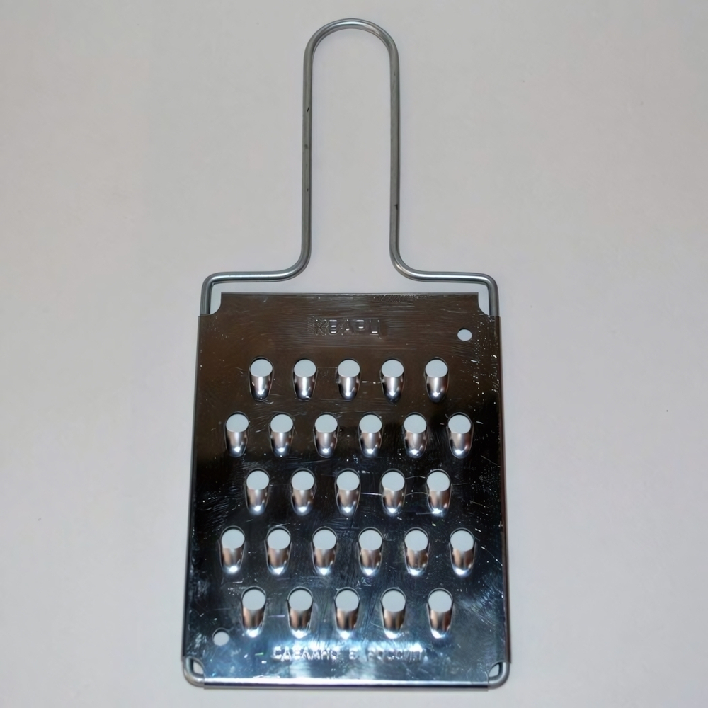 Терка плоская овощная 8,5х20см белая жесть КП01.000.01