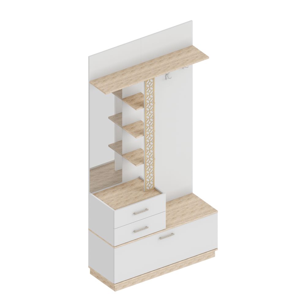 Прихожая "Жасмин" (дуб баррик/белый лофт), ЛДСП/МДФ, Велес