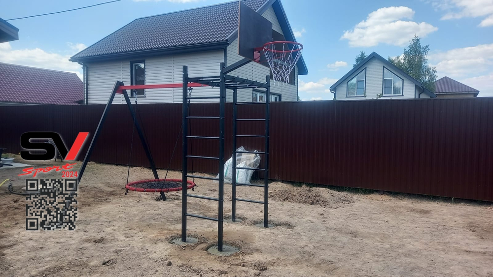 Монтаж уличного спортивно-игрового комплекса Sv Sport