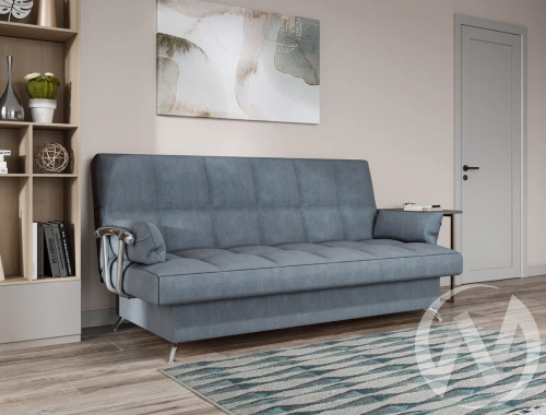 Диван прямой Финка ДК с хром.бок (Levis 06; 3 категория)