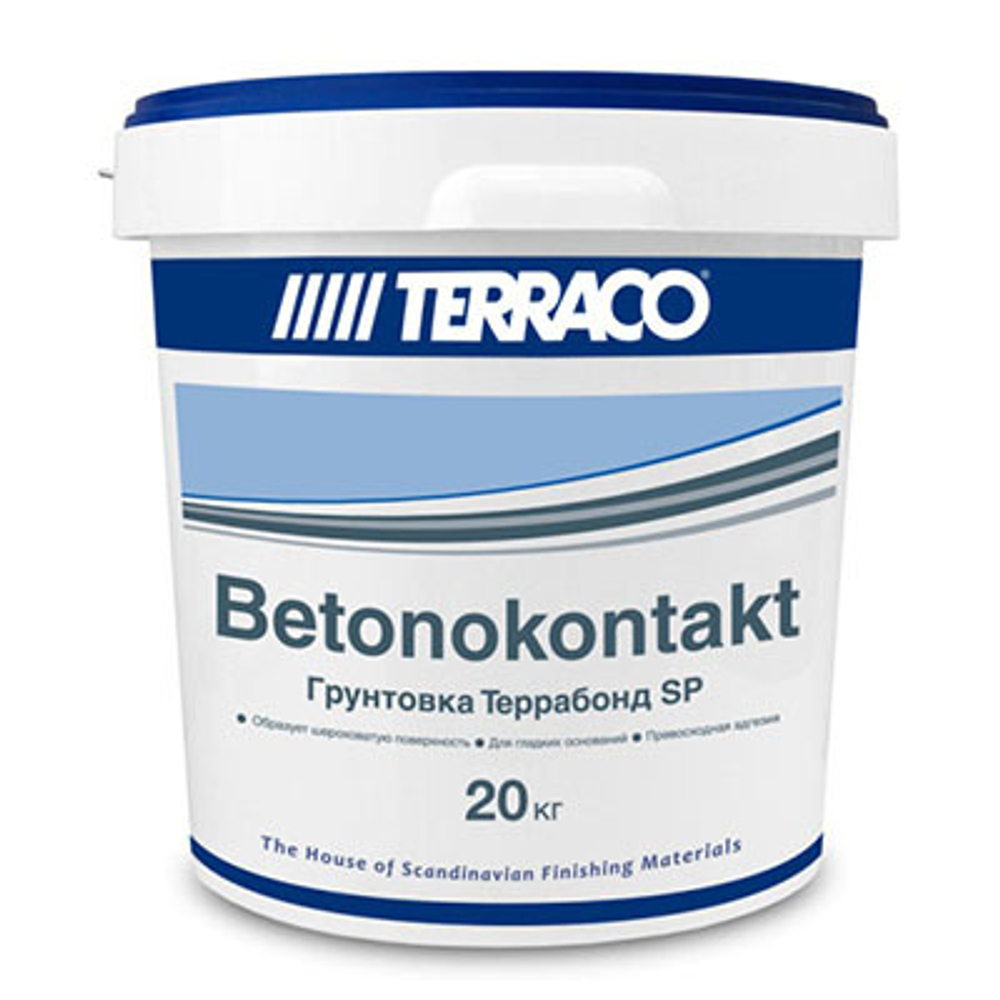 Грунтовка Terraco (Террако) акриловая Terrabond Террабонд SP бетоноконтакт 20 кг