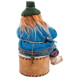 Народные промыслы RK-727 Кукла-шкатулка «Дед с гармошкой»