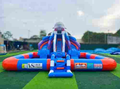 Надувной наземный аквапарк «Акула 2», 8*7*4,5 м