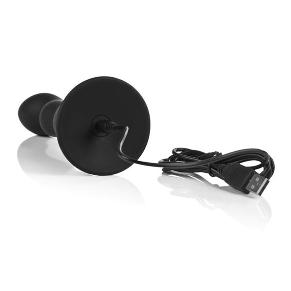 Черный силиконовый вибродилдо на присоске Wireless G - 16 см. (Цвет: черный)