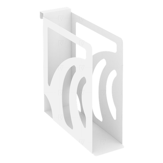 Навесной лоток для папок узкий MAN-11 Металл Белый 80*263*250