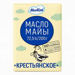 Масло сливочное МолКом 72,5% 200 гр