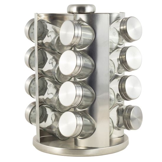 Набор ёмкостей для специй 16 шт. Ofenbach NB 101003 на круглой подставке из нержавеющей стали