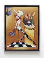 Картина на натуральном холсте "Веселый повар" 35*45 см