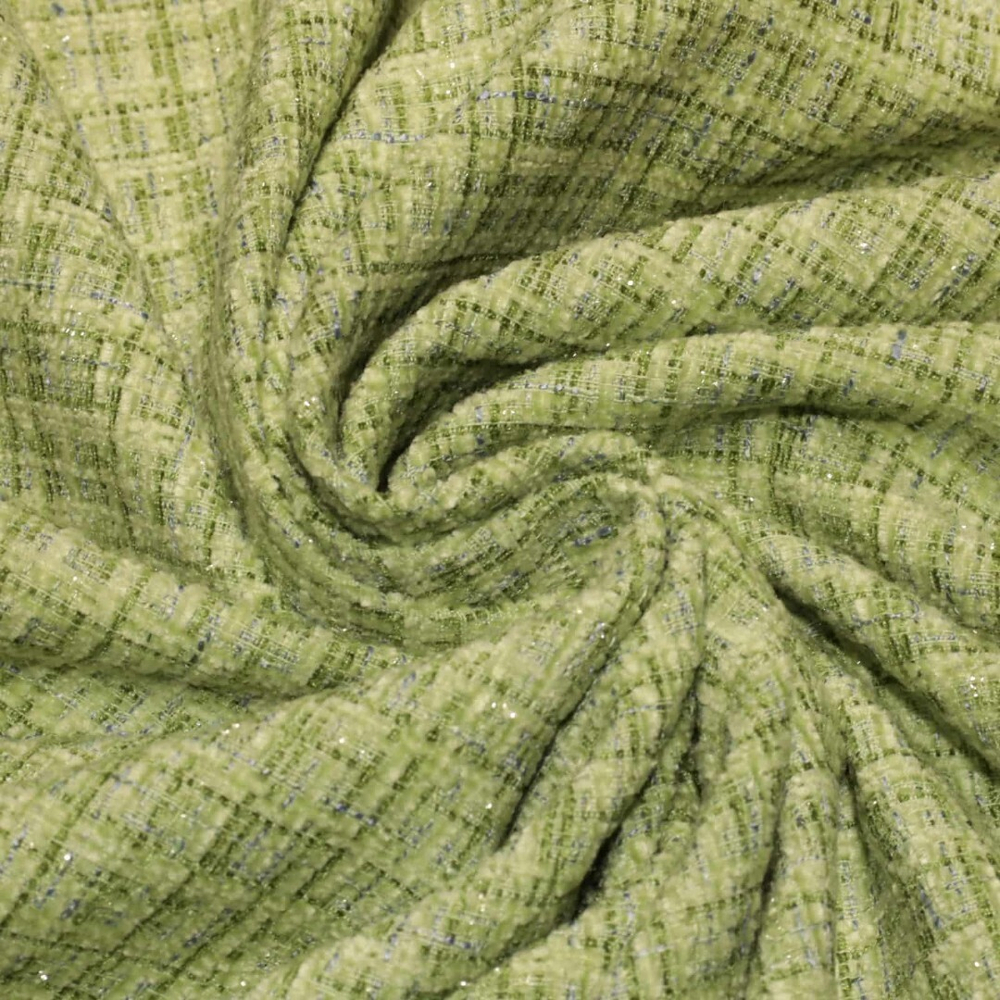 Твид костюмный. Цвет- Светло-зеленый