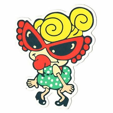 Наклейка Девочка с соской (191)