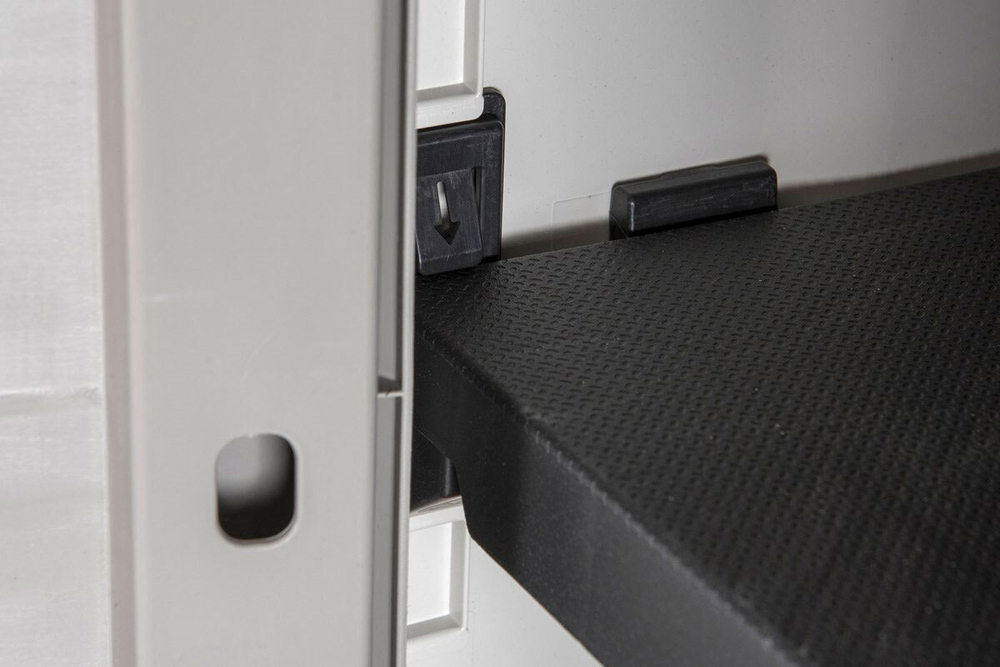 Уличный шкаф TOOMAX 2х дверный глубокий WOODY'S XL (4 полки), светло-серый