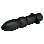 Черный анальный вибромассажер Wyatt - 11,5 см. (Цвет: черный)