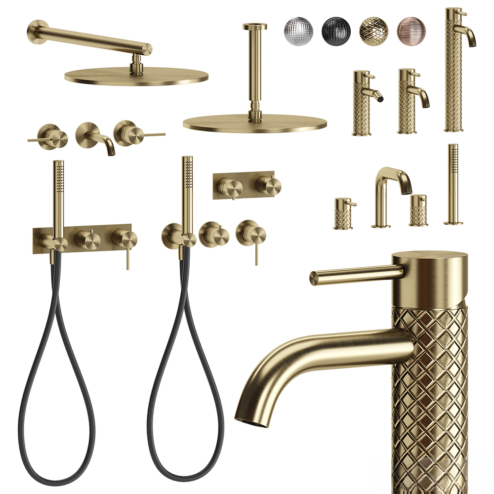 Смеситель для биде Gessi316, однорычажный, с донным клапаном, цвет Warm Bronze Brushed PVD