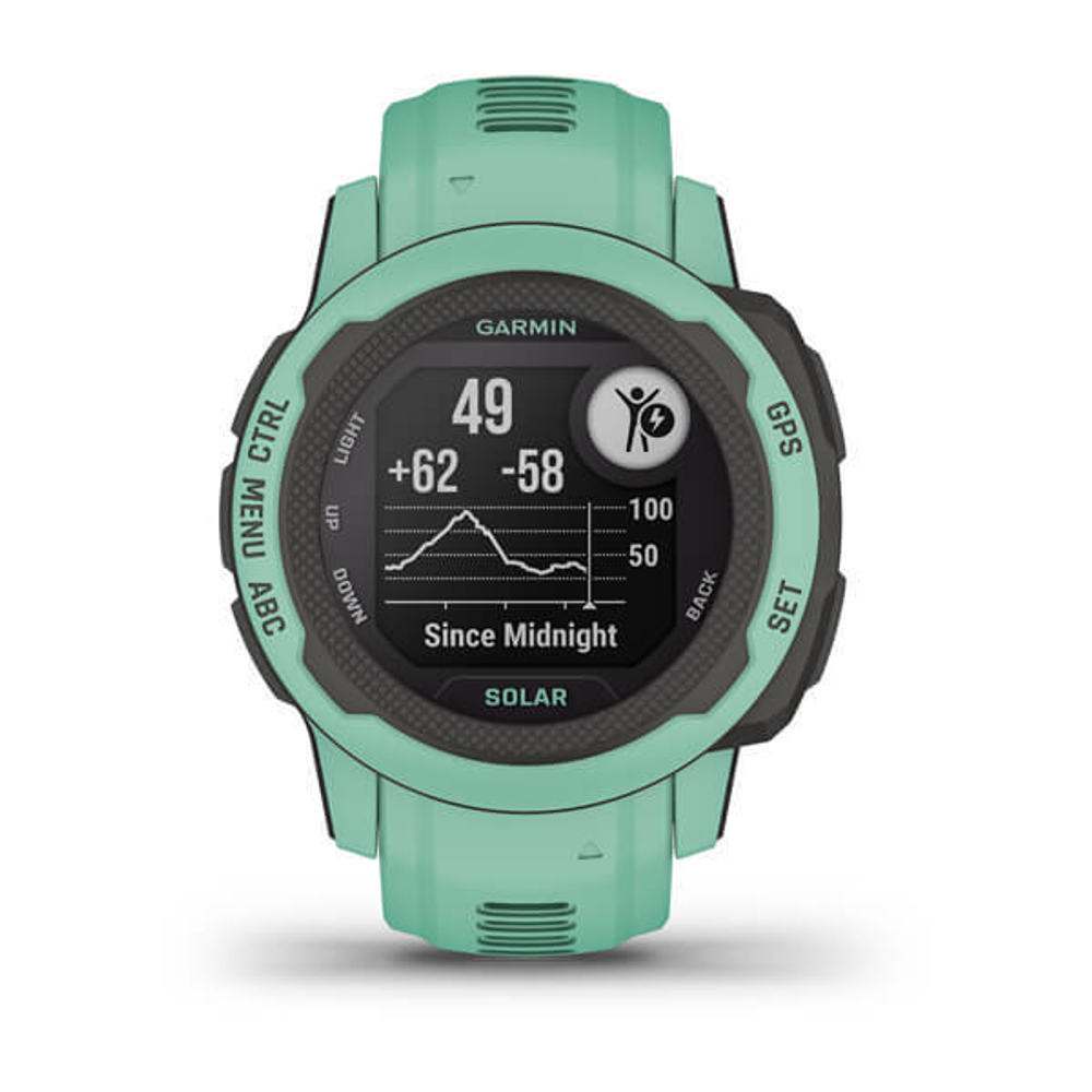 Умные часы Garmin Instinct 2s Solar, мятный (Neo Tropic)