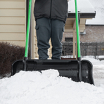 Скрепер для уборки снега, полипропилен, 710х320х1325 мм, усиленная стальная рукоятка, BASE Palisad